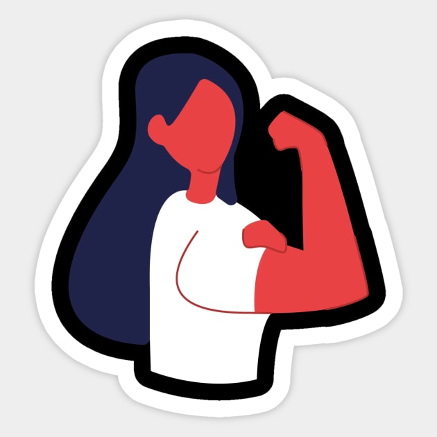 Strong lady Sticker by Pieartscreation